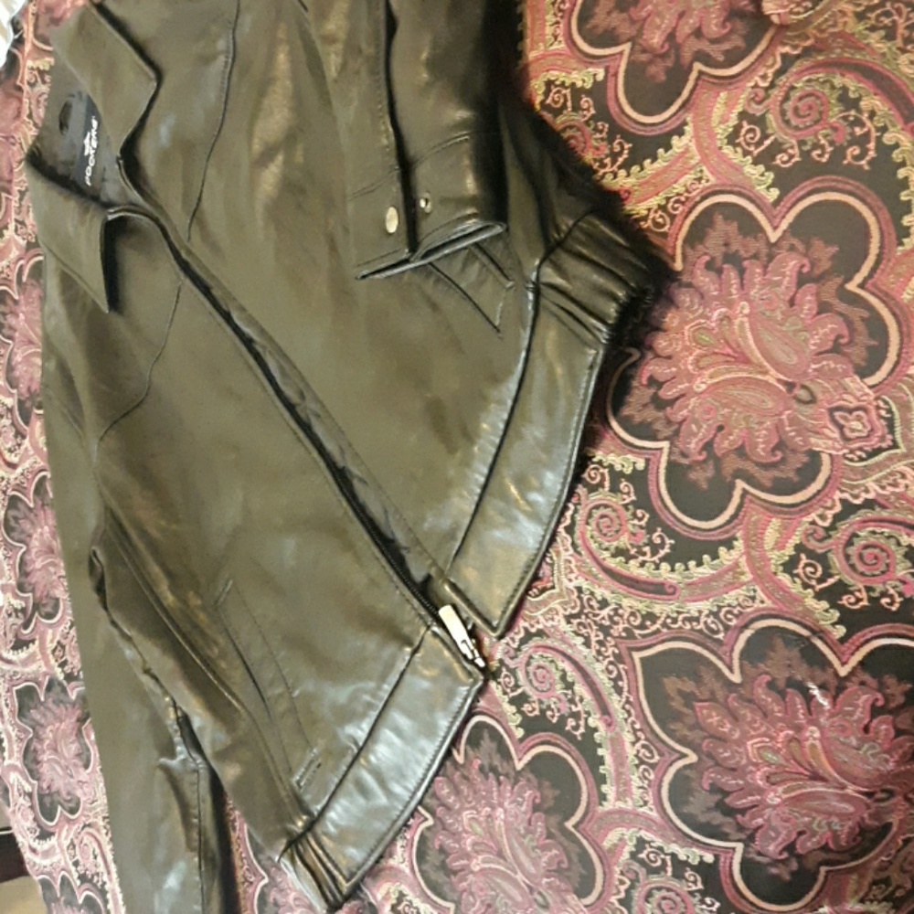 Dockers Leather Bomber Jacket